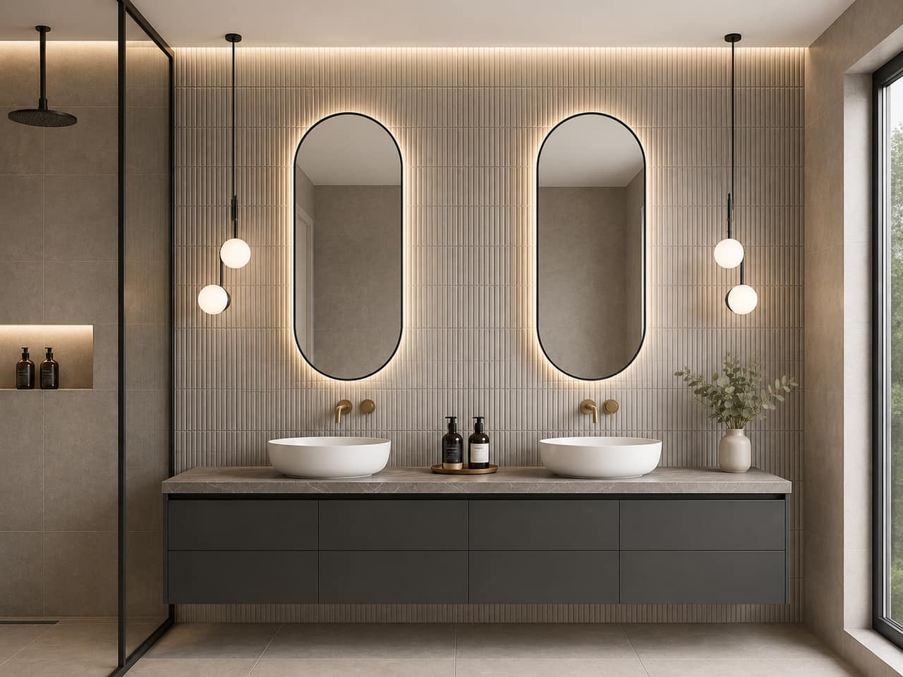 Shaving Cabinets vanity in a Melbourne bathroom